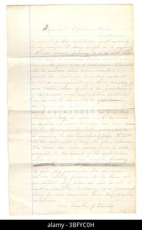 L'Indiana Charities Collection del 1876 contiene resoconti su orfanotrofi e case per donne in tutto l'Indiana, preparati dal Ladies Centennial Committee per la Centennial Exposition di Philadelphia. Queste istituzioni erano gestite da gruppi privati piuttosto che dallo Stato. Foto Stock
