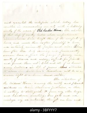 L'Indiana Charities Collection del 1876 offre informazioni sulle case di beneficenza gestite da donne dell'Indiana. Queste case non erano finanziate dallo stato ma erano gestite da varie organizzazioni locali, come indicato dal Ladies Centennial Committee for the Centennial Exposition di Philadelphia. Foto Stock