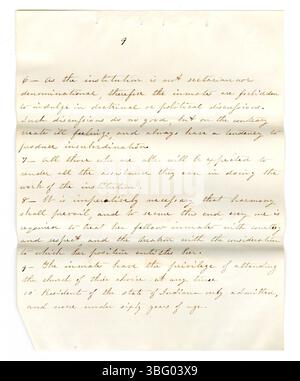 L'Indiana Charities Collection del 1876, compilata dal Ladies Centennial Committee for the Centennial Exposition, fornisce relazioni sulle case di beneficenza per orfani e donne gestite da organizzazioni private, descrivendo in dettaglio il loro ruolo nel sistema di previdenza sociale dello stato. Foto Stock