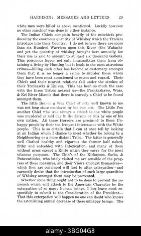 Questa edizione compila le lettere e i messaggi di William Henry Harrison del suo periodo come governatore dell'Indiana, insieme alla corrispondenza di John Gibson e Thomas Posey. Foto Stock