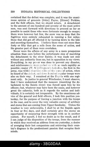 Questa edizione in due volumi (1922) compila i messaggi e le lettere di William Henry Harrison durante il suo mandato come governatore dell'Indiana, inclusa la corrispondenza dei governatori John Gibson e Thomas Posey, che copre gli anni 1800-1816. Foto Stock