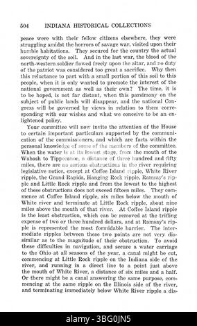 Questa edizione del 1924 compila messaggi ufficiali e documenti di Jonathan Jennings, Ratliff Boon e William Hendricks che coprono dal 1816 al 1825. Include un'introduzione storica e note bibliografiche sul governo politico dell'Indiana. Foto Stock