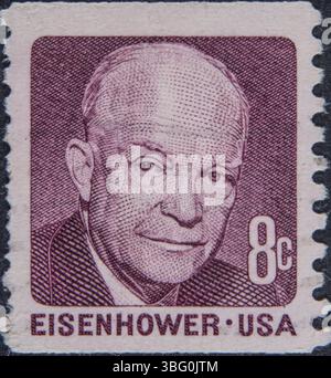 Dwight Eisenhower (1890, 1969), politico statunitense presidente degli Stati Uniti d'America dal 1953 al 1961 e comandante supremo degli Alleati in Europa du Foto Stock