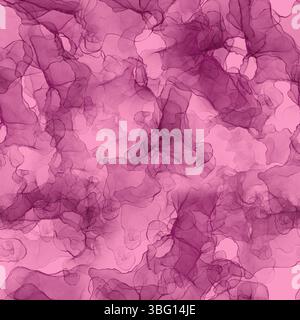 Motivo magenta rosa astratto senza cuciture in tecnica Fluid art Foto Stock