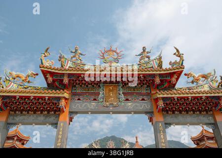 Tempio Tianyuan a Tamsui, nuova Taipei, Taiwan, Asia Foto Stock