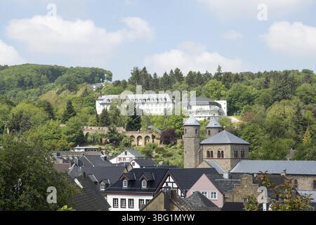 Vista città Bad Muenstereifel, Germania, Europa Foto Stock