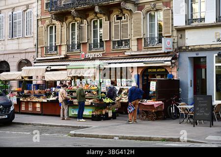 Vista su Strasburgo, Alsazia, Francia Foto Stock