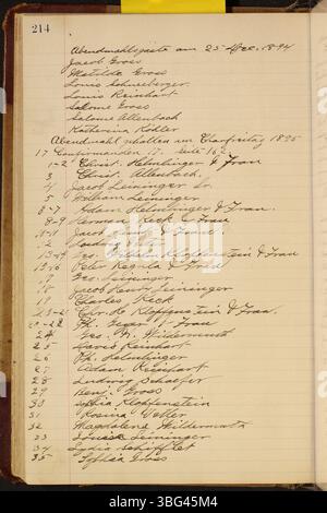Questa serie di documenti ufficiali della chiesa luterana di San Marco, datati dal 1883 al 1919, include battesimi e altri atti della chiesa. Le registrazioni sono conservate sia in tedesco che in inglese. Foto Stock