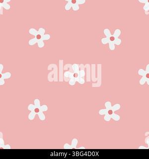 Motivo di fiori rosa chiaro senza cuciture Illustrazione Vettoriale