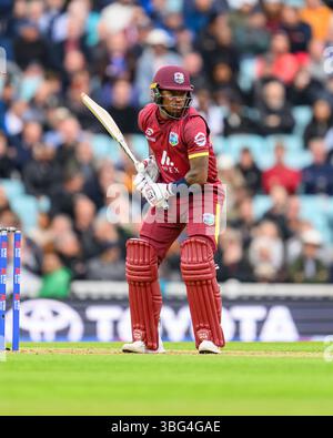 LONDRA, REGNO UNITO. 3 giugno: In azione durante Inghilterra contro Indie occidentali 3rd Metro Bank ODI al Kia Oval Cricket Ground martedì 3 giugno 2025 a LONDRA, REGNO UNITO. Crediti: Taka Wu/Alamy Live News Foto Stock