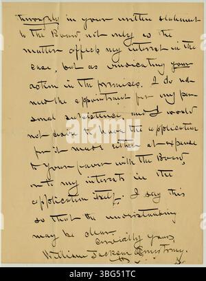 In questa lettera del 3 ottobre 1906 di William Jackson Armstrong a Charles B. Galbreath, Armstrong discute il ruolo della Biblioteca di Stato dell'Ohio e la sua direzione futura, riflettendo sulle sue esperienze personali e osservazioni. Foto Stock