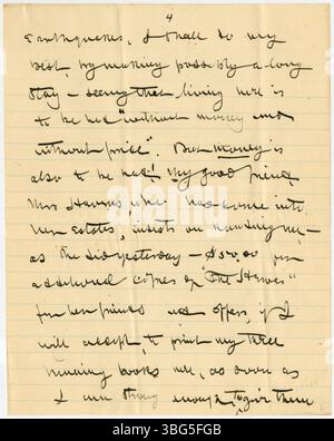 Una lettera di William Jackson Armstrong a Charles B. Galbreath, datata 11 maggio 1906. Armstrong scrive del suo arrivo in California e dei suoi piani futuri. Armstrong, un ex ispettore generale consolare degli Stati Uniti, storico, attivista politico e docente di riforma sociale, risiedeva in California all'epoca, avendo precedentemente vissuto a Columbus, Ohio. Foto Stock