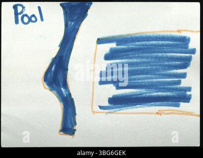 2012 cartolina creata da un Summer Reading Club VolunTeen per commemorare il 200° anniversario di Columbus, Ohio, come parte delle celebrazioni del bicentenario della città. Foto Stock