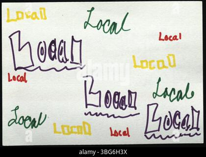 2012 cartolina creata da un Summer Reading Club VolunTeen per commemorare il 200° anniversario di Columbus, Ohio, come parte delle celebrazioni del bicentenario della città. Foto Stock