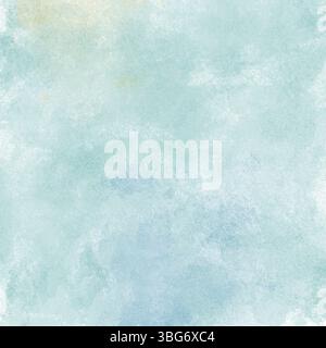 Sfondo azzurro ad acquerello con texture morbide. Illustrazione digitale disegnata a mano in stile per bambini. Perfetto per l'arredamento dei bambini, i libri e lo sfondo Foto Stock