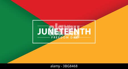 Juneteenth Emancipation Day. Festa americana della libertà, 19 giugno. Storia e eredità afroamericana. Illustrazione vettoriale Illustrazione Vettoriale