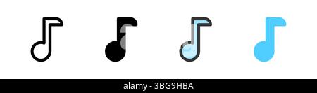 Set di icone per la musica. Ideale per applicazioni audio o piattaforme di intrattenimento. Illustrazione Vettoriale