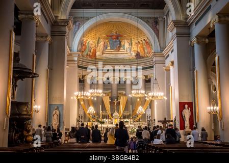 Chiesa di Saint-Germain-des-Prés, Saint-Germain-en-Laye, Île-de-France, sobborgo occidentale di Parigi, Francia Foto Stock