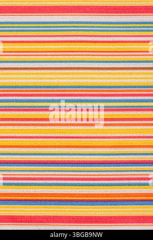 Tessuto a righe multicolore. Microfibra come foto macro texture Foto Stock
