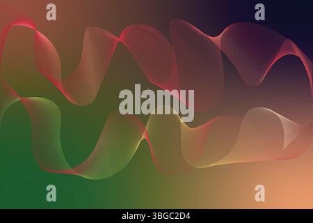 Sfondo dell'onda multicolore astratta Illustrazione Vettoriale