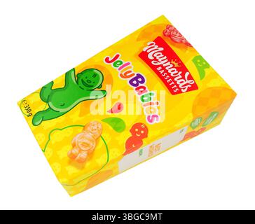 La gelatina di Rowntree tosta i dolci in gelatina aromatizzati alla frutta in una busta da 150 g. Foto Stock
