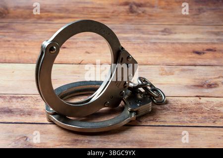 Polsini e fondo in legno Foto Stock