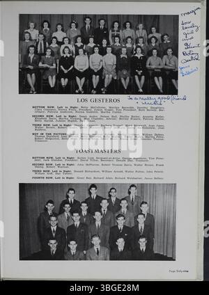 L'annuario del 1942 della North High School, intitolato "The Memory Book", copre la storia della scuola, dalla sua fondazione nel 1893 alla costruzione del suo edificio in stile neoromanico al 100 West 4th Avenue. La scuola in seguito si trasferì in un nuovo edificio al 100 di East Arcadia Avenue nel 1924. La scuola chiuse nel 1979, ma fu riaperta nel 2012 come Columbus International High School. Foto Stock