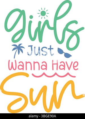 Design SVG estivo, Design Summer Beach, Quotazioni estive disegni SVG, divertenti citazioni estive file tagliati SVG, citazioni estive disegni t shirt. Illustrazione Vettoriale