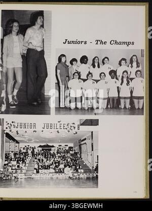 Questa pagina dell'annuario della West High School del 1973, The Occident, evidenzia la cronologia storica della West High School. Fondata nel 1908, la scuola è passata ad un nuovo edificio nel 1929 progettato dall'architetto Howard Dwight Smith, noto per aver progettato l'Ohio Stadium. La scuola serviva una popolazione studentesca in crescita, e nel 1916 aveva 19 insegnanti e 457 alunni. L'edificio funziona ancora oggi, anche se la Starling Junior High chiuse nel 2012. Foto Stock