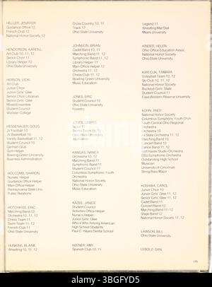 L'annuario "Legend" del 1979 della Whetstone High School documenta la vita degli studenti e i risultati educativi della scuola, che è stata fondata nel 1961. L'annuario mette in evidenza la partecipazione degli studenti ad attività accademiche, sportive e extracurriculari. Foto Stock