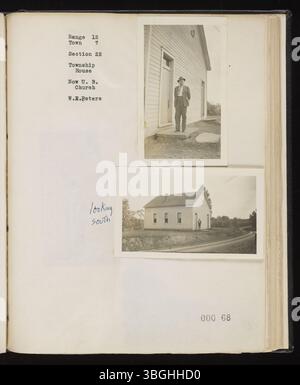 Questa sezione del volume 20 documenta Range Book Range 12, Town 6 in Rome e Bern Townships, Athens County, Ohio tra il 1935 e il 1945. Le fotografie di W.E. Peters raffigurano cimiteri, tumuli dei nativi americani, scuole a una stanza, siti minerari e altre caratteristiche locali che rischiano di perdere. Foto Stock