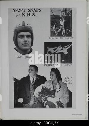 L'annuario del 1942 della North High School, intitolato "The Memory Book", evidenzia la storia della scuola, che risale al 1893, quando Charles D. Everett divenne preside. L'edificio originale in stile romanico, progettato dall'architetto Frank L. Packard, fu costruito tra il 1892-93 al 100 di West 4th Avenue. Nel 1924, la scuola si trasferì al 100 di East Arcadia Avenue e fu infine chiusa nel 1979. Ha riaperto nel 2012 come Columbus International High School. Foto Stock
