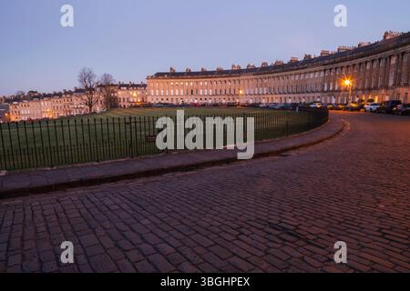 Inghilterra, Somerset, bagno, Royal Crescent Foto Stock