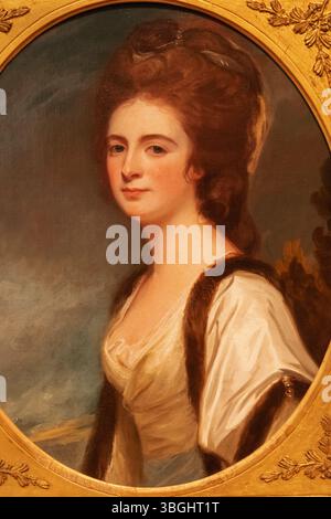 Inghilterra, Somerset, Bath, The Holburne Museum, Ritratto di Ann Bowes, poi Mrs Thoroton di George Romney Foto Stock