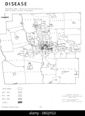 Il 1964 "qual è il nostro problema?” Uno studio condotto dallo United Community Council indaga sui problemi sociali di Columbus, Ohio, e della contea di Franklin, concentrandosi sulla povertà, sulla povertà, sulla povertà abitativa, e accesso limitato all'istruzione e all'assistenza sanitaria. Foto Stock