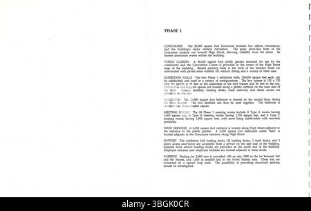 Nel 1989, l'architetto Michael Graves presentò una proposta di progettazione per il nuovo Columbus Convention Center. Il team di Graves, con sede a Princeton, New Jersey, ha presentato un design che rispondeva alle esigenze pratiche di un centro congressi introducendo al contempo un'estetica audace e innovativa. Alla fine, il progetto di Peter Eisenman è stato selezionato per il progetto. Foto Stock