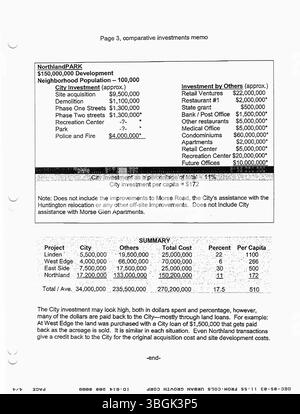 I comunicati stampa del 2003 dell'ufficio del sindaco Michael Coleman riflettono il suo mandato come primo sindaco afroamericano di Columbus, Ohio. Queste pubblicazioni coprono importanti questioni politiche, civili e politiche. Foto Stock