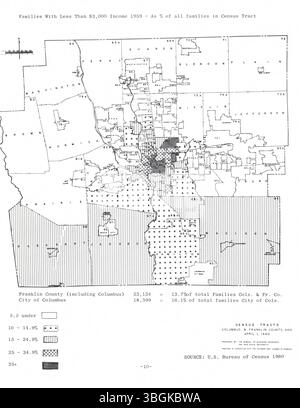 Questo studio del 1964 del United Community Council delinea le principali sfide sociali affrontate dai residenti di Columbus e Franklin County, tra cui povertà, alloggi, istruzione e assistenza sanitaria, e propone strategie di miglioramento. Foto Stock