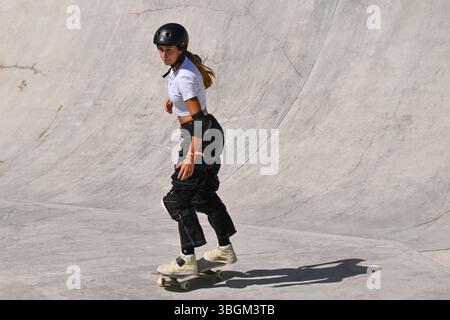 Roma, Italia. 5 giugno 2025. Dora VARELLA (BRA) Women's Prelims WST World Cup Roma 2025 al Parco Ostia, il 4 giugno 2025 a Roma, Italia. Credito: Agenzia fotografica indipendente/Alamy Live News Foto Stock