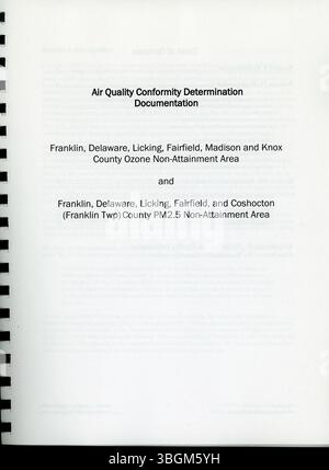 Il piano CapitalWays di MORPC per il periodo 2008-2030 fornisce un quadro per lo sviluppo dei trasporti nell'Ohio centrale, evidenziando le previsioni della popolazione, le esigenze del sistema e la logistica delle merci. Il piano supporta l'accesso multimodale e soluzioni infrastrutturali a lungo termine. Foto Stock