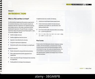 Il quinto piano di vicinato del nord-ovest, adottato dal Consiglio comunale di Columbus nel 2009, delinea le principali strategie di sviluppo. Enfatizza lo sviluppo ad uso misto, tra cui alloggi multifamiliari ad alta densità lungo Fifth Avenue, Grandview Avenue, King Avenue e Third Avenue. Il piano si concentra anche sul Tech District e sul Industrial District, con linee guida per la progettazione di nuovi sviluppi e miglioramenti per biciclette e pedoni. Foto Stock