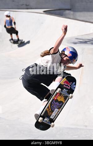 Roma, Italia. 5 giugno 2025. Lola TAMBLING (GBR) Women's Prelims WST World Cup Roma 2025 al Parco Ostia, il 4 giugno 2025 a Roma, Italia. Credito: Agenzia fotografica indipendente/Alamy Live News Foto Stock