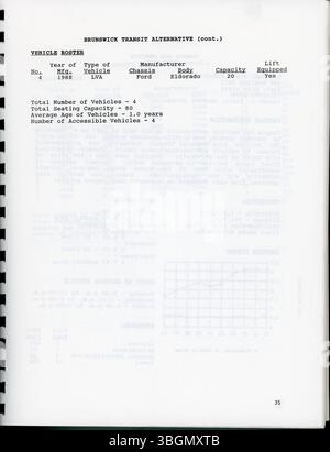 Il rapporto Ohio Transit Public Sector del dicembre 1989 si concentra sui servizi di trasporto pubblico, valutando il sistema attuale e proponendo miglioramenti per soddisfare la crescente domanda della regione e migliorare l'accesso ai servizi. Foto Stock