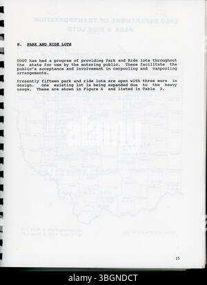 Pagina 27 del volume 1 del 1989 Ohio Transit Public Sector si concentra sui miglioramenti proposti per le infrastrutture di transito e rivede i piani di finanziamento per i sistemi di trasporto regionali. Foto Stock