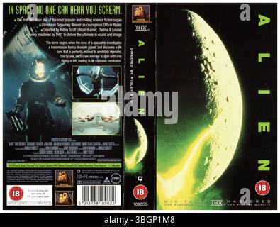 Alien VHS Cover (1979, diretto da Ridley Scott) di Twentieth Century Fox Home Entertainment, edizione 1997 Foto Stock
