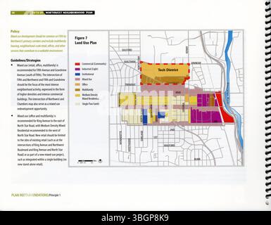 Adottato dal Consiglio comunale di Columbus il 2 marzo 2009, il Fifth by Northwest Neighborhood Plan mira a migliorare lo sviluppo urbano concentrandosi su aree residenziali e commerciali ad uso misto, ad alta densità lungo Fifth Avenue, Grandview Avenue, King Avenue e Third Avenue. Sottolinea inoltre l'espansione dei centri di lavoro nei distretti tecnologici e industriali, nonché i miglioramenti delle infrastrutture per biciclette e pedonali. Foto Stock