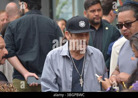 L'attore Danny Trejo appare alla Hollywood Walk of Fame cerimonia per onorare LA GUERRA, tenutasi il 5 giugno 2025 a Los Angeles, California. Crediti: Sharon Graphics/Alamy Live News Foto Stock