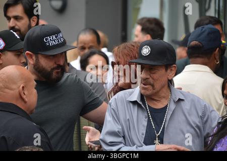 L'attore Danny Trejo appare alla Hollywood Walk of Fame cerimonia per onorare LA GUERRA, tenutasi il 5 giugno 2025 a Los Angeles, California. Crediti: Sharon Graphics/Alamy Live News Foto Stock