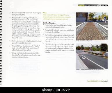 Il Quinto dal Northwest Neighborhood Plan, adottato nel 2009 dal Columbus City Council, si concentra sullo sviluppo ad uso misto e ad alta densità lungo corridoi chiave come Fifth Avenue, Grandview Avenue e Third Avenue. Il piano incoraggia l'espansione dei centri di occupazione e comprende miglioramenti per le infrastrutture pedonali e per le biciclette. Foto Stock