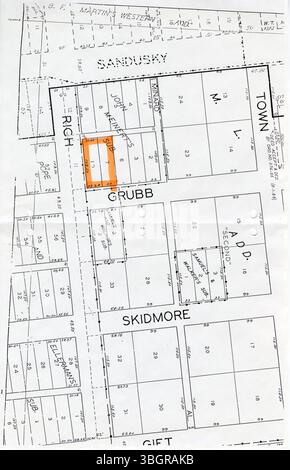 A pochi minuti dalla riunione della commissione area di Franklinton del 13 giugno 1995, che serve a documentare gli sforzi del gruppo nel coordinamento e nella rappresentanza della comunità. Foto Stock